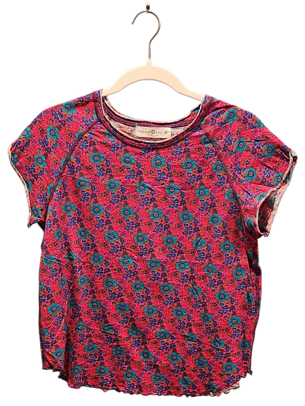 NATURAL LIFE Floral Short Sleeve Medium Cotton ITee